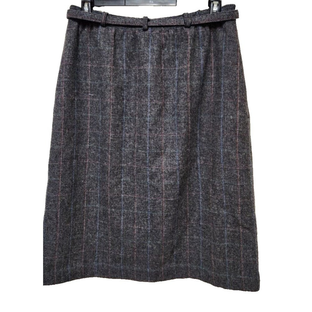 Vintage Barclay Plaid Skirt Size 18  100% Wool